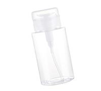 Alomejor Botella Dispensadora de Bombeo de Prensa Transparente Recargable para Desmaquillante, Organización de Cosméticos para Viajes, Botella Vacía de Bombeo con Tapa a Prueba de Polvo, Material PP