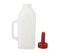 Alomejor Botella Gruesa de Silicona a Prueba de Terneros con Asa para Pastos de Granja, Alimentación Animal Segura y Conveniente, 2L (Olla de leche vertical)