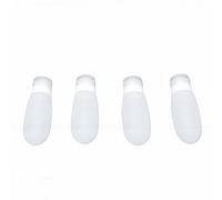 Alomejor Botellas de Viaje de Silicona, 4 Unidades de 89 Ml con Diseño de Corazón, Recipientes Portátiles Recargables a Prueba de Fugas con Boca Ancha para Artículos de Tocador, champú, (WHITE)
