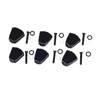 Alomejor Botón de Clavija de Afinación de Guitarra, de Afinador de Guitarra de Metal de 6 Piezas con Diseño Trapezoidal para la Mayoría de las Guitarras, Fácil de Instalar, Afinación (BLACK)