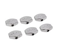 Alomejor Botones de Clavija de Afinación de Guitarra Cuadrados Grandes Tallados en Metal, Sintonizadores Brillantes y Duraderos de 6 Uds para Piezas de Guitarra