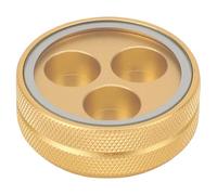 Alomejor Box de Almacenamiento de la Punta de Referencia Diseño de 3 Agujeros de Aluminio para Billar Portátil -cue -Tips Compacto Fácil Portátil para Juegos/torneos (GOLD)