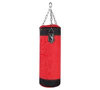 Alomejor Boxing Punch Bag Cadena Colgante Gancho de Techo Muay Thai Martial Arts Punzonar Heavy Bag Heavy Duty Saco de Boxeo con Cadenas para Entrenamiento de Boxeo Fitness Sandbag(60CM-Red