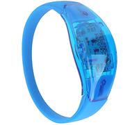 Alomejor Brazalete LED de Control de Sonido para Festival Nocturno con Pulsera Flash Silicona (BLUE)
