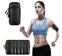 Alomejor Brazalete para Correr, Bolsa de Teléfono para Correr Llaves de Almacenamiento para Entrenamiento Deportivo Ejercicio Jogging (Negro)
