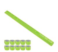 Alomejor Brazalete Reflectante, Bandas Reflectantes de Acero Al Silicio, Paquete de 10, Ajuste Automático, Envoltura de Alta Visibilidad para Ropa, Equitación Deportiva, Brazos, Pantalones, Piernas,