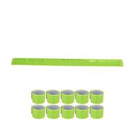 Alomejor Brazalete Reflectante, Pulsera Reflectante de Acero Al Silicio, Paquete de 10 Bandas para Ropa, Equitación Deportiva, Ajuste de Rizo Automático, Superficie de Alta Visibilidad, para