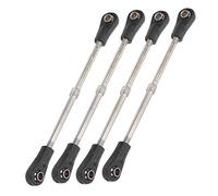 Alomejor Brazo de Suspensión Superior Trasero Varilla de Acoplamiento Superior Trasera Ajustable Metal y Plástico 93 a 102 Mm 4 Piezas Resistente Al Desgaste Fácil Instalación para 1 10 RC Car Truck