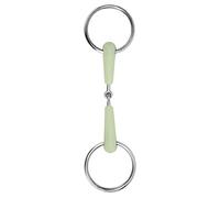 Alomejor Broca de Caballo de Acero Inoxidable con Anillo Suelto para Entrenamiento de Equitación, Cómoda Broca para Boca de Caballo con Sabor a Manzana, para un Control Más Fácil del