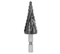 Alomejor Broca Escalonada de Cobalto 89HRC Broca Duradera de 9 Escalones para Perforar Metal y Aluminio de 4 a 20 Mm Hexagonal de 1/4"