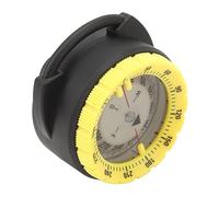 Alomejor Brújula de Submarinismo (bucear) de 50 m, Magnbénico Luminoso, con Abrazadera de sujeción impermeable, para Submarinismo, Deportes Acuáticos (Yellow)