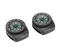 Alomejor Brújula Llena de líquido de la Correa de Reloj portátil del compás de la muñeca 2pcs para el canotaje Que acampa