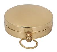 Alomejor Brújula Luminosa Estilo Reloj de Bolsillo de Latón con Tapa para Montañismo Al Aire Libre, Decoración de Oficina Portátil Impermeable para Colección de Manualidades