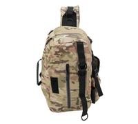 Alomejor Bucle de Pesca Tackle Bag Bag Fish Light Light Fish Mochila con Soporte de Caña para Entusiastas de la Pesca (Caqui)