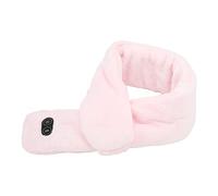 Alomejor Bufanda de calefacción, fuente de alimentación USB, cómoda y suave, material de poliéster, ajuste de temperatura para exteriores (rosa)