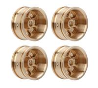 Alomejor Buje de Rueda RC, 4 Piezas de Repuesto de Latón para Coche de Carreras SCX30 1/30 Crawler, con Alta Resistencia Al Desgaste para una Mayor Estabilidad de conducción.