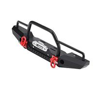 Alomejor Bumper Delantero del Rastreador con Luz LED para -4 SCX10II 90046, Diseño de Perfil bajo Fresco, Versión Exquisita, Experiencia Impresa, Luz Atractiva (Cabeza Plana)