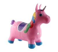 Alomejor Caballo de Juguete Inflable Buen Rebote Seguro para Niños Durable Lindo Caballo Inflable de Juguete para Niños y Niñas Hogar Rosa PVC 40x60x23cm para Interiores y Exteriores