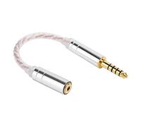 Alomejor Cable Adaptador de Conector de Auriculares Macho a Hembra para HiFiman ZX300A, Duradero y Ligero, 14 Cm (4.4 revolución equilibrada 3.5 Hembra)