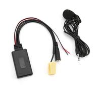 Alomejor Cable Auxiliar Bluetooth, Adaptador Auxiliar Bluetooth ABS con Micrófono 5.0 Manos Libres Plug and Play para 500 Grande Punto Qubo Fiorino Car Audio