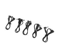 Alomejor Cable de Alimentación CC Cable Macho a Macho de ángulo Recto de 90 Grados para Cámara de Seguridad CCTV Luces LED Paquete de 5