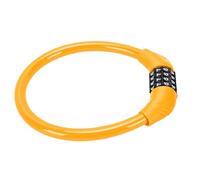Alomejor Cable de Bloqueo de Bicicleta, Combinación de 4 Dígitos, Bloqueo de Cable de Seguridad Reiniciable para Bicicleta, Scooter Eléctrico, Monopatín (ORANGE)