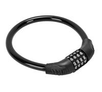 Alomejor Cable de Bloqueo de Bicicleta, Combinación de 4 Dígitos, Bloqueo de Cable de Seguridad Reiniciable para Bicicleta, Scooter Eléctrico, Monopatín (BLACK)