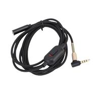 Alomejor Cable de Extensión para Auriculares Cable Estéreo Duradero de 3,5 Mm con Control de Volumen para Uso Doméstico, de Nailon de 2 M de Largo