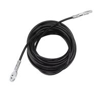 Alomejor Cable de Polea de Fitness con Cuerda de Alambre de Acero, Equipo de Gimnasio en Casa de Longitud Ajustable para Fuerza Central y Flexibilidad, Negro para Entrenamientos en Casa (4M)