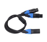 Alomejor Cable Divisor en Y para Micrófono Cable XLR Hembra a Macho XLR Dual de 3 Pines de Alto Rendimiento para Iluminación de Escenario Profesional, Salas de Conciertos, Escuelas, Iglesias, 23,6