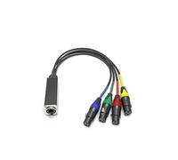 Alomejor Cable Extensor de Sonido XLR a RJ45 de 4 Canales, Construcción Metálica, Transmisión de Señal Equilibrada Profesional, Ideal para Grabación de Estudio y Eventos en Vivo (XLR hembra)