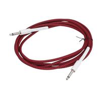 Alomejor Cable Macho Recto de 1/4 Pulgadas, Conectores de Metal Chapados en Níquel para Conductividad Mejorada, Cable de Guitarra Eléctrica, Interfaz de 6,35 Mm, Longitud de 10 Pies