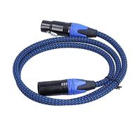 Alomejor Cable XLR de Nailon Sólido de 6,5 Mm con Núcleo de Cobre para Micrófonos, Videocámaras, Cable Amplificador de Potencia (hombre a mujer 10m)