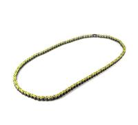 Alomejor Cadena de Transmisión Cadena de Eslabones de Acero 420 106L Reemplazo para Motocicleta ATV Fácil Instalación Resistente a la Corrosión Pieza de Repuesto Resistente Al Desgaste (C (amarillo))