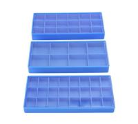 Alomejor Caja de Almacenamiento de Piezas de Plástico, Contenedor Organizador de Pendientes con Tapa Transparente para Piezas Pequeñas, Almacenamiento de 8/18/24 Compartimentos para Joyería