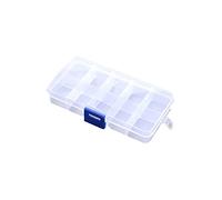 Alomejor Caja de Almacenamiento de Plástico Transparente Ajustable para Organización de Artículos Pequeños Visibilidad Clara para Aretes, Anillos, Clavos, Collares para el Hogar, Oficina, Estudio,