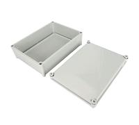 Alomejor Caja de Conexiones Eléctricas Gris con Placa de Montaje Protección Impermeable IP67 para Proyectos Al Aire Libre Material ABS 380 X 280 X 130 Mm