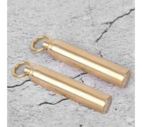 Alomejor - Caja de contenedor de píldora de latón impermeable para almacenamiento en polvo de pasta líquida H62 de latón, 2 unidades, ideal para preparación de emergencia (12 mm)