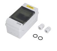 Alomejor Caja de Distribución Impermeable, Cubierta Transparente, Caja de Conexiones de 4 Vías para Uso en Exteriores e Interiores, Clasificación IP66, Material ABS+PC, 1 Unidad