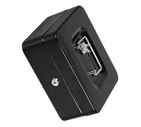 Alomejor Caja de Documentos Ignífuga de Gran Capacidad para el Hogar y el Coche, Caja de Almacenamiento Segura de Metal con 2 Llaves, de Seguridad para Efectivo (BLACK)