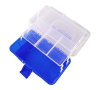 Alomejor Caja de Herramientas Plegable de Plástico con Asa Portátil de Tres Capas para Organización de Manualidades, Estuche de Almacenamiento de Gran Capacidad para el Hogar, la Oficina y la