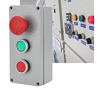 Alomejor Caja de Interruptores de Aleación de Aluminio, Caja de Control | IP66 a prueba de polvo, resistente a la corrosión, uso en exteriores, tornillos premontados
