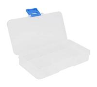 Alomejor Caja de Joyería Transparente Caja Organizadora de Plástico de Contenedor de Almacenamiento para Manualidades de Cuentas, Compartimentos Ajustables para Pendientes, Collares, Anillos para