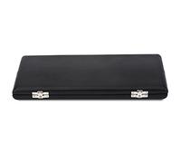 Alomejor Caja de madera duradera para cañas de oboe, caja de almacenamiento protectora para músicos, piel sintética negra (20 unidades)