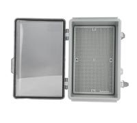 Alomejor Caja de Proyectos con Cubierta con Bisagras Resistente a la Intemperie para Fuentes de Alimentación y Proyectos Domésticos Caja de Conexiones Eléctricas Impermeable IP67 de 175x275x110mm