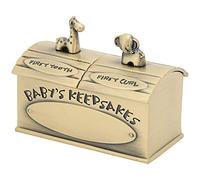 Alomejor Caja de Recuerdos para Bebés Estilo Europeo Resistencia a la Oxidación Aspecto Hermoso para Regalos de Colección de Dientes, Adecuado para Baby Shower, Aleación de Zinc (Color latón antiguo.)