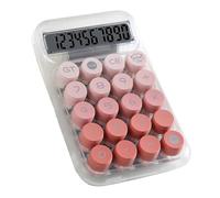 Alomejor Calculadora de Escritorio Transparente, Botón Grande Mecánico para Tareas Matemáticas Fáciles, Pantalla Digital Clara para Estudiantes y Suministros de Oficina, Diseño Liviano Portátil para