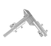 Alomejor Calibrador Vernier de Acero Inoxidable M1-26, Medidor de Espesor de Dientes de Engranaje de Precisión para Mecánica, Rango de 0-1,56"