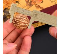 Alomejor Calibrador Vernier de Latón, Herramienta de Medición Precisa de Estilo Retro para Entusiastas de la Joyería, 1 Pulgada para Joyeros (Escala única (longitud 8 cm))