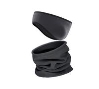 Alomejor Cálido Conjunto de Diadema y Polaina para el Cuello con Calentador de Orejas de Invierno para Actividades Al Aire, Tela de Calidad, Colores Tradicionales, esquí y Escalada de Montaña (gris